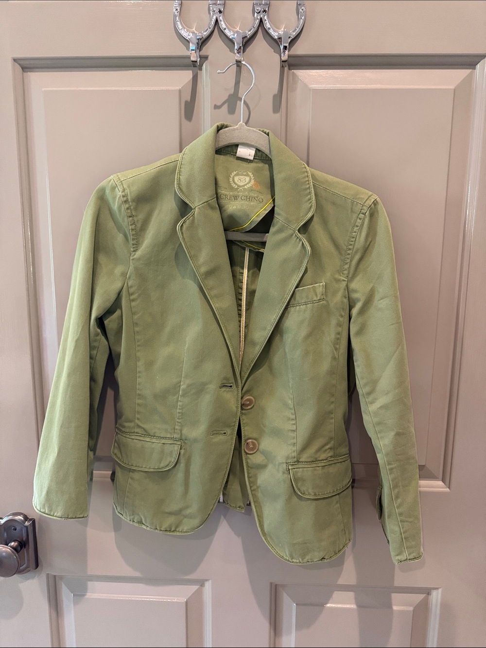 J. Crew Olive Green Cotton Blazer